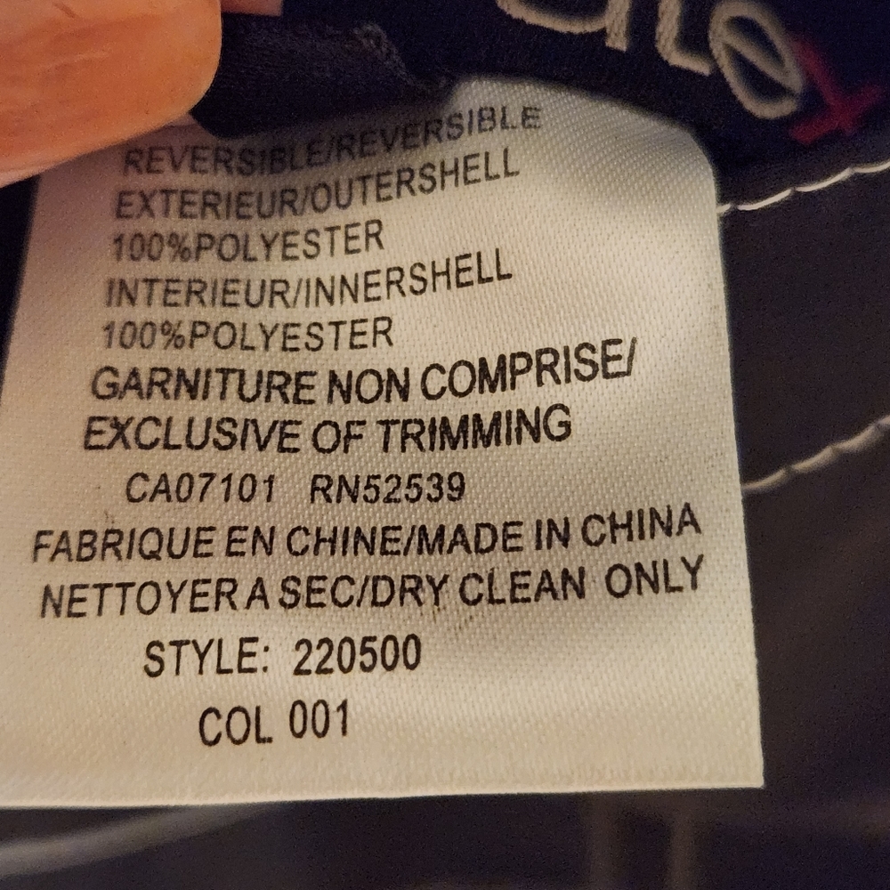 Utex Medium Jacket Reversible Black With White Po… - image 5